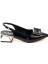 Sprs 02830 4 Cm Topuklu Kadın Arkası Açık Stiletto Ayakkabı 2
