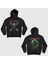 Siyah Wizard Metal Iron Maiden Sırt Baskılı Kapüşonlu Sweatshirt 1