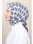Soft Pamuk Eşarp 4129-8 Lacivert Beyaz 3