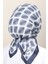 Soft Pamuk Eşarp 4129-8 Lacivert Beyaz 4