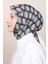 Soft Pamuk Eşarp 4129-11 Beyaz Siyah 3