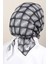 Soft Pamuk Eşarp 4129-11 Beyaz Siyah 4