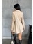 Suni Deri Blazer Ceket - Krem 5