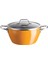 Titanyum Emaye Derin Tencere - Hardal - 22 Cm 1