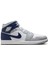 Air Jordan 1 Mid Leather Sneaker Hakiki Deri Bilekli Günlük Spor Ayakkabı Gri 1