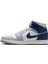 Air Jordan 1 Mid Leather Sneaker Hakiki Deri Bilekli Günlük Spor Ayakkabı Gri 2