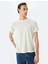 Bisiklet Yaka Kısa Kollu Viskon Karışımlı Basic Slim Fit Tişört 3