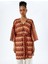 Uzun Geniş Kol Kemerli Desenli Uzun Kimono 2