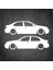 Volkswagen Bora Gölge Sticker - Bora Sticker - Volkswagen Sticker - Sağ Sol Set - Oto Sticker - Araba Sticker - Araç Sticker 1