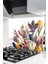 Renkli Çiçekler Cam Ocak Arkası 60 x 90 Cm 1
