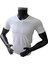 Tişört pamuklu cotton modal V yaka beyaz ekstra esnek slim fit yumuşak unisex VB1-3XL 1