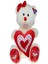 Peluş 55 cm Kalpli Kırmızı Tokalı Ayı PL62215 1