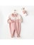 Andywawa AC25043 Puppy Gazelle Kadife Bebe Tulum Takım Pink 1