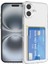 Apple iPhone 16 Uyumlu Kılıf Kartlık Bölmeli Arkası Şeffaf Soft Dayanıklı Kılıf Kapak 1