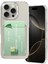 Apple iPhone 16 Pro Uyumlu Kılıf Kartlık Bölmeli Arkası Şeffaf Soft Dayanıklı Kılıf Kapak 1