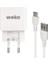 Weko WK-21435 M7 2.1 Amper Şarj Başlık Adaptörü + Type-C Kablo (No:3) 2