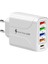 48 Watt 5 Port 3.1A Güç Adaptörü 4 Port USB + 1 Pd 18W Type-C Şarj Toplam 5 Port Akıllı Priz 1