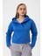 V Yaka Kapüşonlu Uzun Kollu Crop Fit Kadın Sweatshirt Hoodie 1