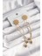 Mulvxxmd XDN02 Çelik Özel Seri Altın Renk Sallantılı Düğüm Model Papatya Küpe (Mulvix) 1