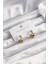 Mulvxxmd XDN02 Çelik Özel Seri Altın Renk Zirkon Taşlı Halka Model Küpe (Mulvix) 2