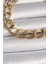Mulvxxmd XDN02 Çelik Gold Renk Işleme Detaylı Samanyolu Model Kadın Bileklik (Mulvix) 1
