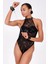 MDYK02 Baskılı Tül ve Deri Bileklik Şık Babydoll 51190 (Mulvix) 1