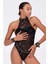 MDYK02 Baskılı Tül ve Deri Bileklik Şık Babydoll 51190 (Mulvix) 4