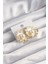Mulvxxmd XDN02 Özel Seri Pirinç Gold Renk Zirkon Taşlı Parlayan Inci Taneleri Küpe (Mulvix) 2