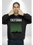 California Erkek Kadın Unisex Dijital Baskılı Siyah Sweatshirt 1