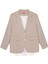 Sırtı Pencere Yırtmaçlı Blazer Ceket Bej 1