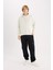 Boxy Fit Dik Yaka Baskılı İçi Yumuşak Tüylü Fermuarlı Sweatshirt E1367AX25SP 2