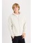 Boxy Fit Dik Yaka Baskılı İçi Yumuşak Tüylü Fermuarlı Sweatshirt E1367AX25SP 3