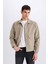 %100 Pamuk Slim Fit Dar Kesim Düğmeli Cepli Mevsimlik Baharlık Jean Ceket B8155AX25SP 4