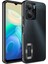 Vivo Y16 Kılıf Kamera Korumalı Logo Gösteren Omega Kapak-Siyah 1
