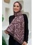 Leopar Desenli Şal 2067 Kahverengi 1