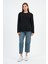 Bisiklet Yaka Basic Likralı Sweatshırt (WK25512WN) 2