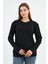 Bisiklet Yaka Basic Likralı Sweatshırt (WK25512WN) 4