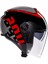 Irides Valenza Matt Grey Blk Red Açık Kask 1