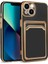 Apple iPhone 13 Uyumlu Bark Kartlıklı Kapak-Rose Gold 2