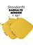 2'li Standartfit Oval Sandalye Minderi Fermuarlı Yıkanabilir Kılıf Bağcıklı Su ve Yağ Itici 42 x 42 x 5 Sarı 1