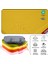 2'li Standartfit Oval Sandalye Minderi Fermuarlı Yıkanabilir Kılıf Bağcıklı Su ve Yağ Itici 42 x 42 x 5 Sarı 4