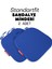 2'li Standartfit Oval Sandalye Minderi Fermuarlı Yıkanabilir Kılıf Bağcıklı Su ve Yağ Itici 42 x 42 x 5 Mavi 1