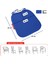 2'li Standartfit Oval Sandalye Minderi Fermuarlı Yıkanabilir Kılıf Bağcıklı Su ve Yağ Itici 42 x 42 x 5 Mavi 2