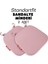 2'li Standartfit Oval Sandalye Minderi Fermuarlı Yıkanabilir Kılıf Bağcıklı Su ve Yağ Itici 42 x 42 x 5 Pembe 1