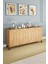 AE-2056 Akel Atlantik Çam 4 Kapaklı Geniş Konsol 180 cm Ayaklı,raflı, Yemek Odası, Tv Sehbası, Modern, 1