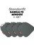4'lü Standartfit Oval Sandalye Minderi Fermuarlı Yıkanabilir Kılıf Bağcıklı Su ve Yağ Itici 42 x 42 x 5 Antrasit 1