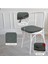 4'lü Standartfit Oval Sandalye Minderi Fermuarlı Yıkanabilir Kılıf Bağcıklı Su ve Yağ Itici 42 x 42 x 5 Antrasit 5