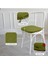 4'lü Standartfit Oval Sandalye Minderi Fermuarlı Yıkanabilir Kılıf Bağcıklı Su ve Yağ Itici 42 x 42 x 5 Yeşil 5