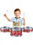 Jazz Drum Mini Bateri Seti - Kırmızı 1