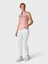 Striped Sl Chev Placket Kolsuz Kadın Tshirt 3